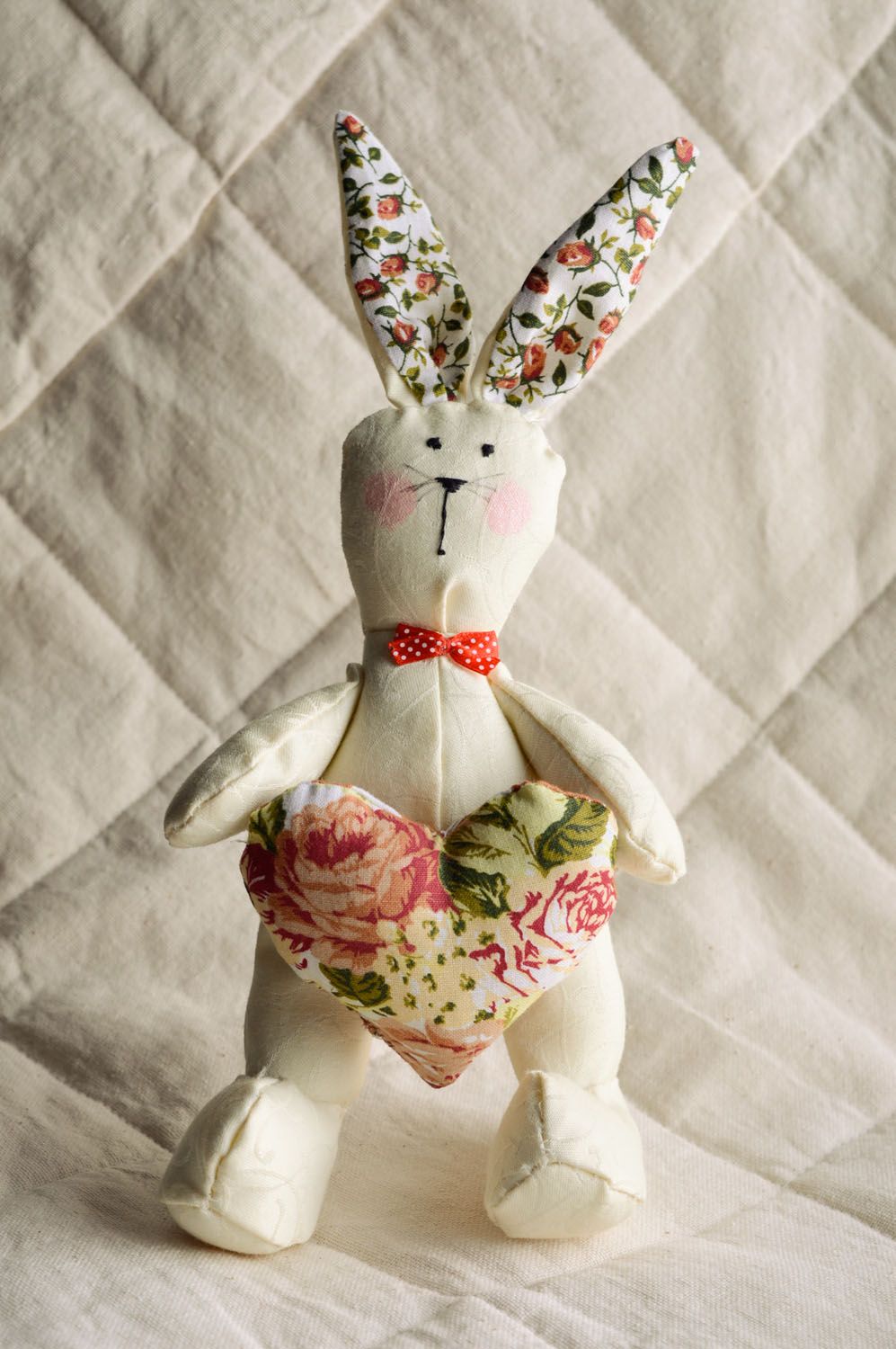 Natural fabric toy Hare photo 3