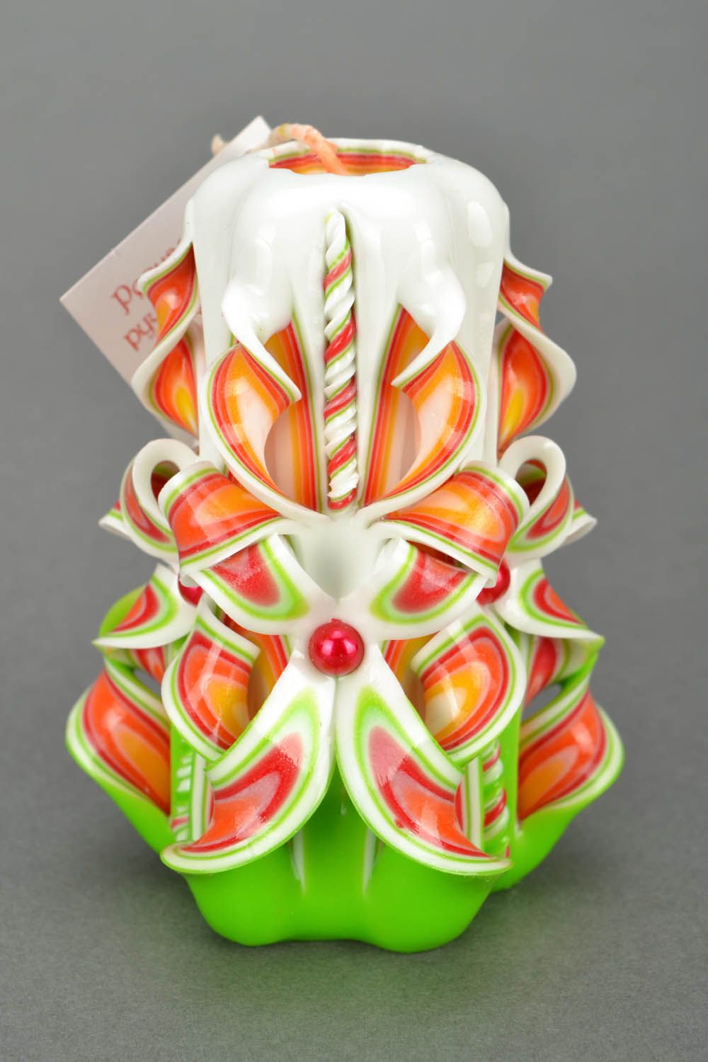 Bright carved candle photo 3