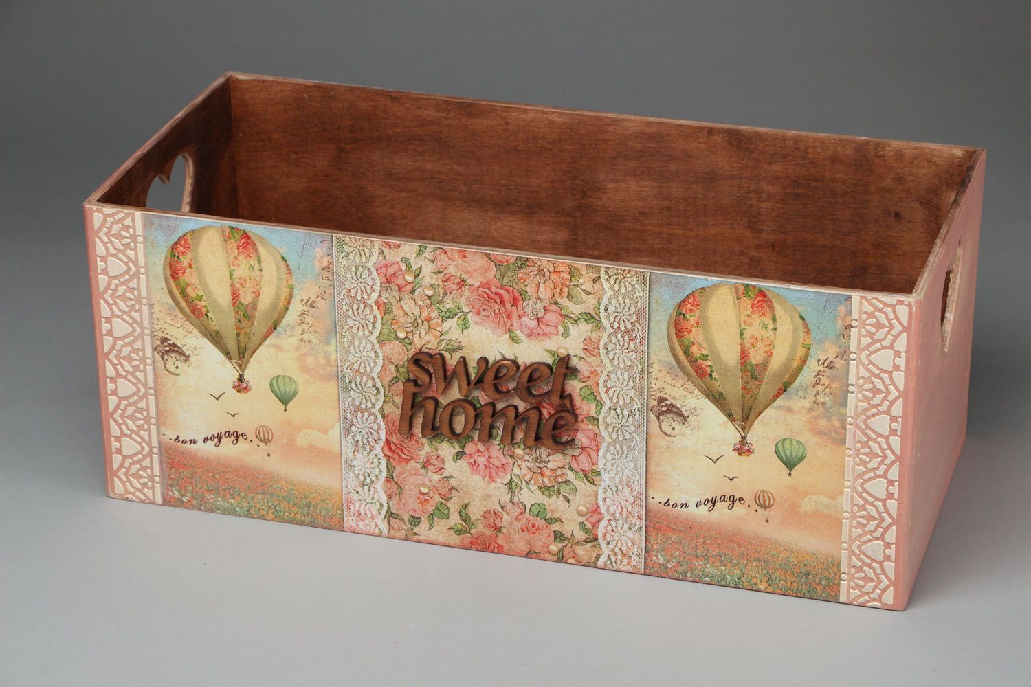 Wooden box with decoupage photo 2