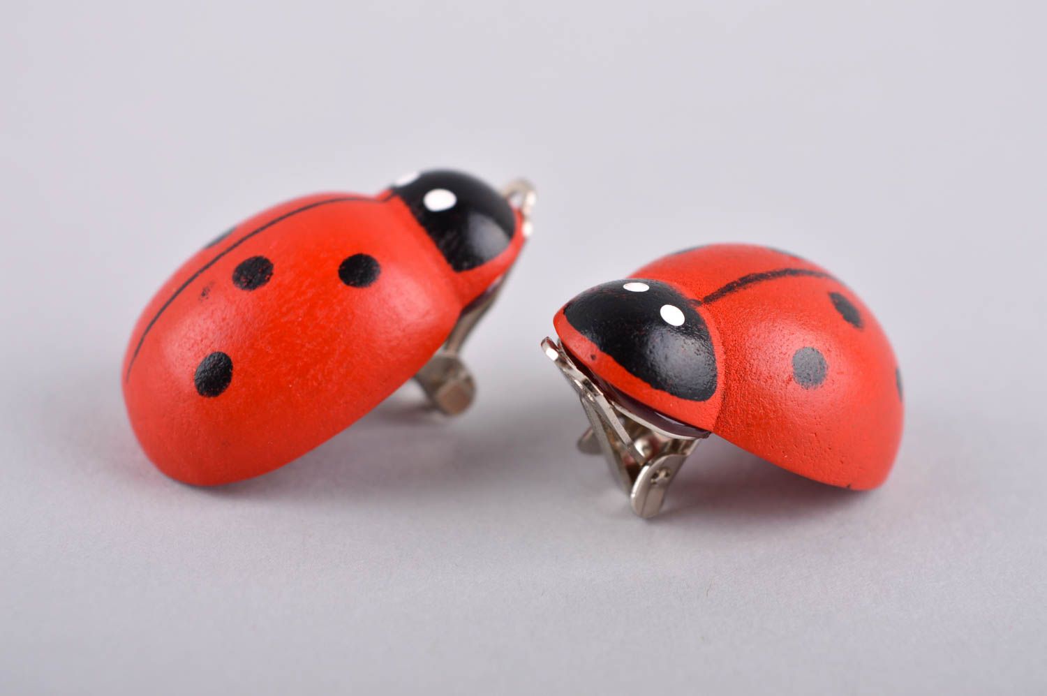 Handmade ear clips designer earrings unusual accessory gift ideas gift for girls photo 3