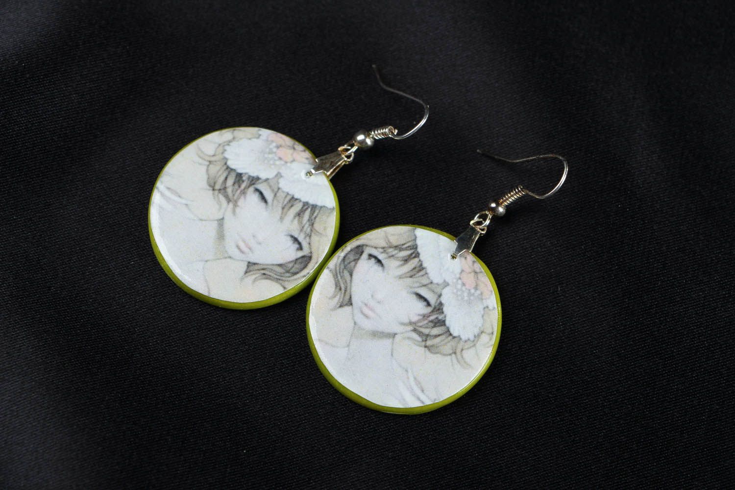 Earrings made ​​of polymer clay photo 1