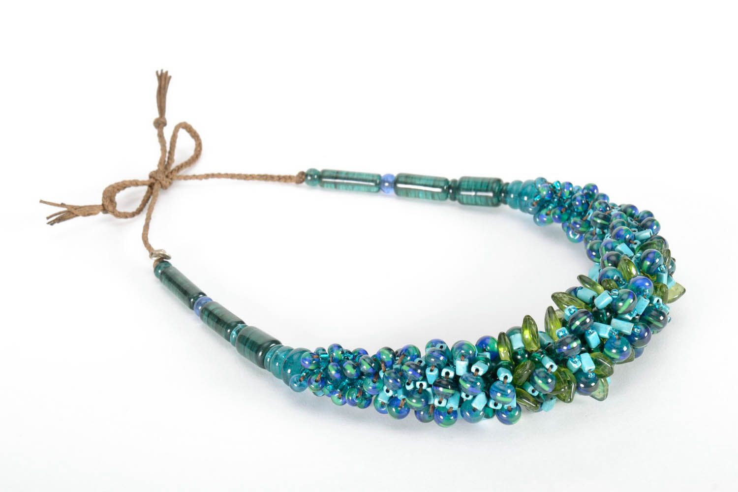 Glass bead necklace photo 4