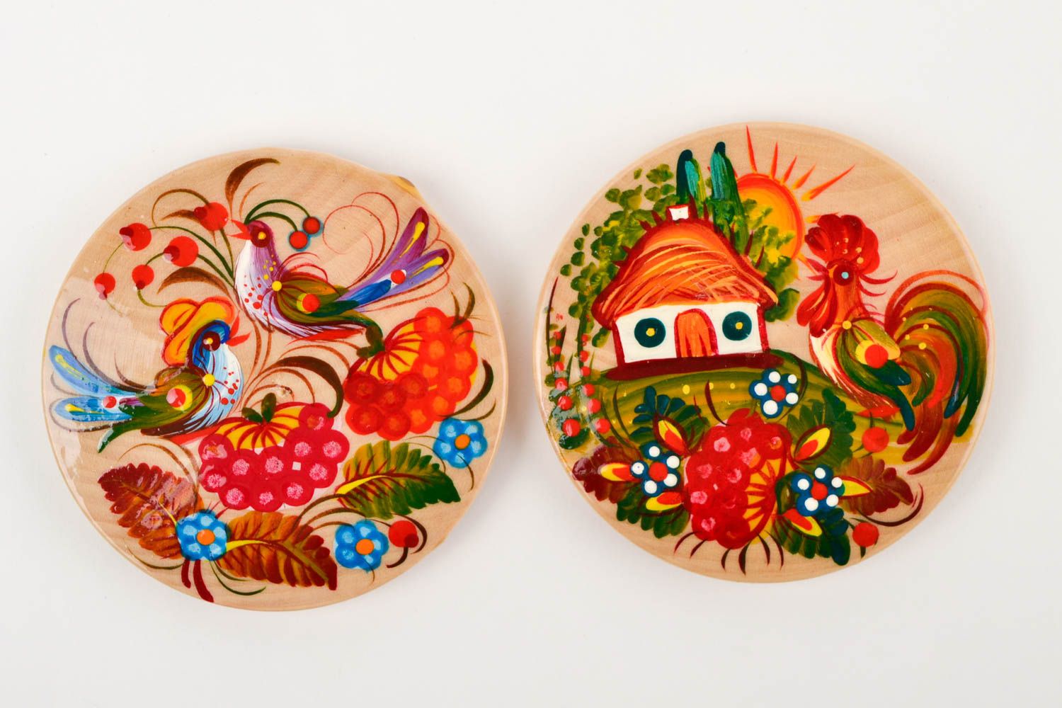 Handmade Dekoartikel für Küche mit Bemalung Kühlschrank Magnete Holz Souvenirs foto 3