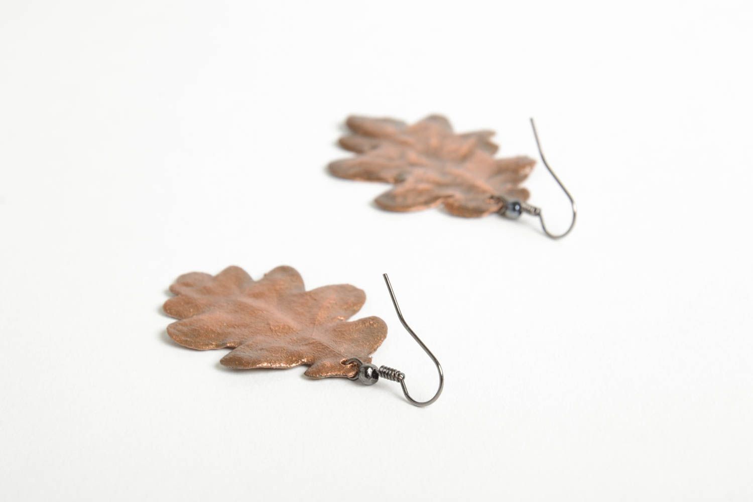 Beautiful handmade copper earrings metal earrings design fashion trends photo 3