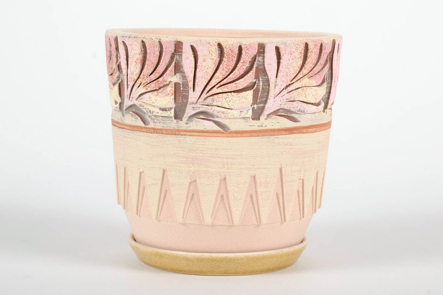 5 inches handmade indoor ceramic flower pot 1 lb photo 1
