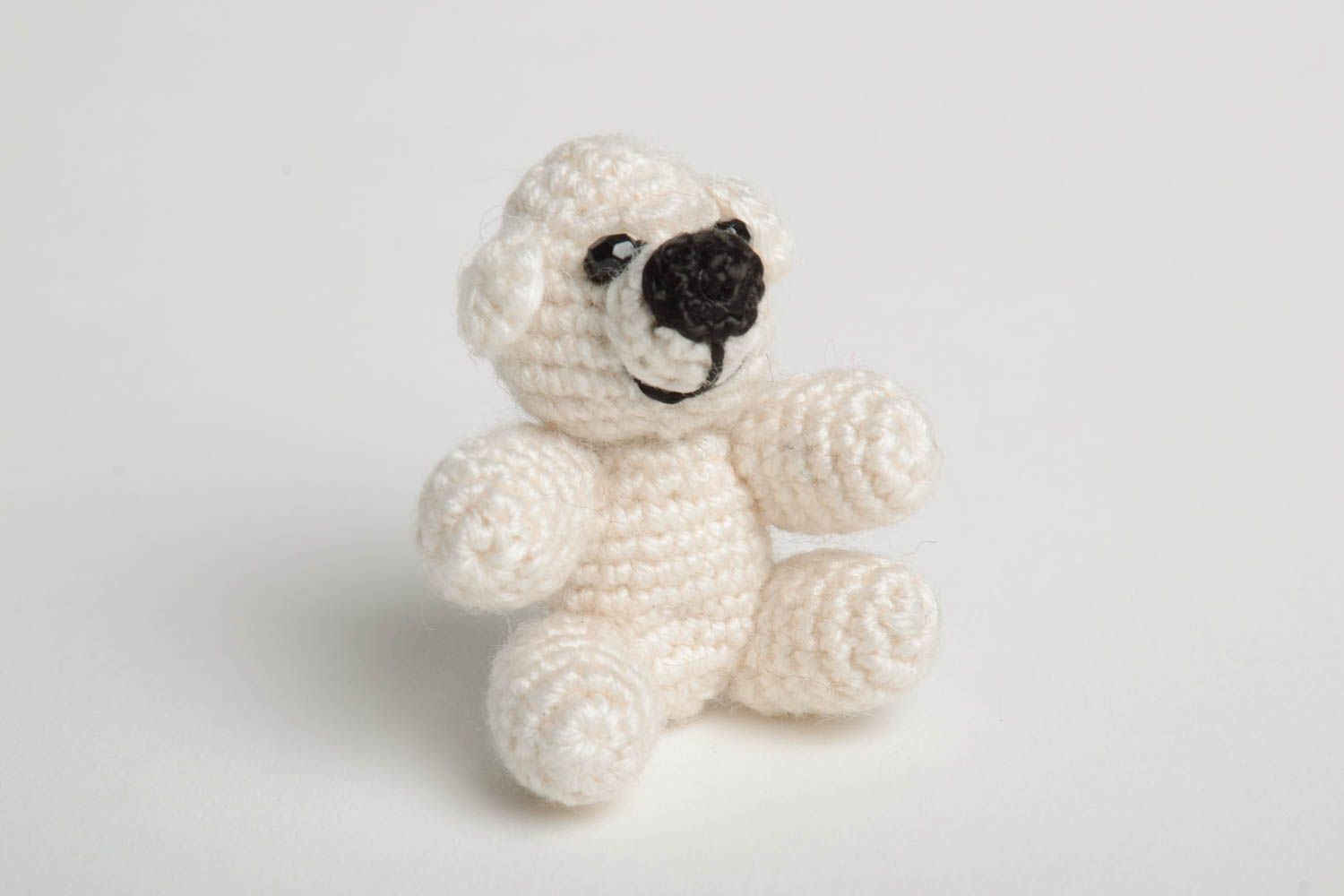 Handmade crocheted soft toy textile toy bear unusual toy for kids cute toy photo 2