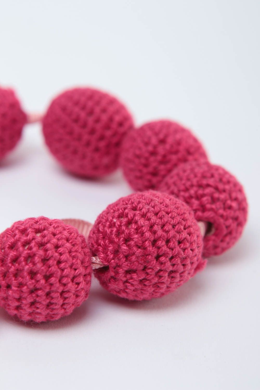 Handmade toys for newborn unusual crocheted bracelet nursing accessory photo 3