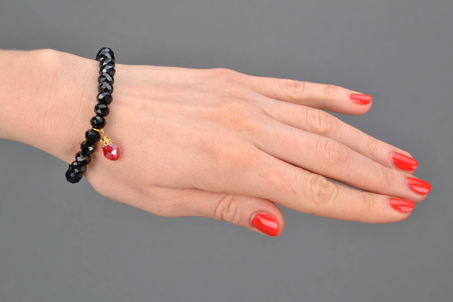 Bracelet en perles de cristal tchèque fait main photo 4