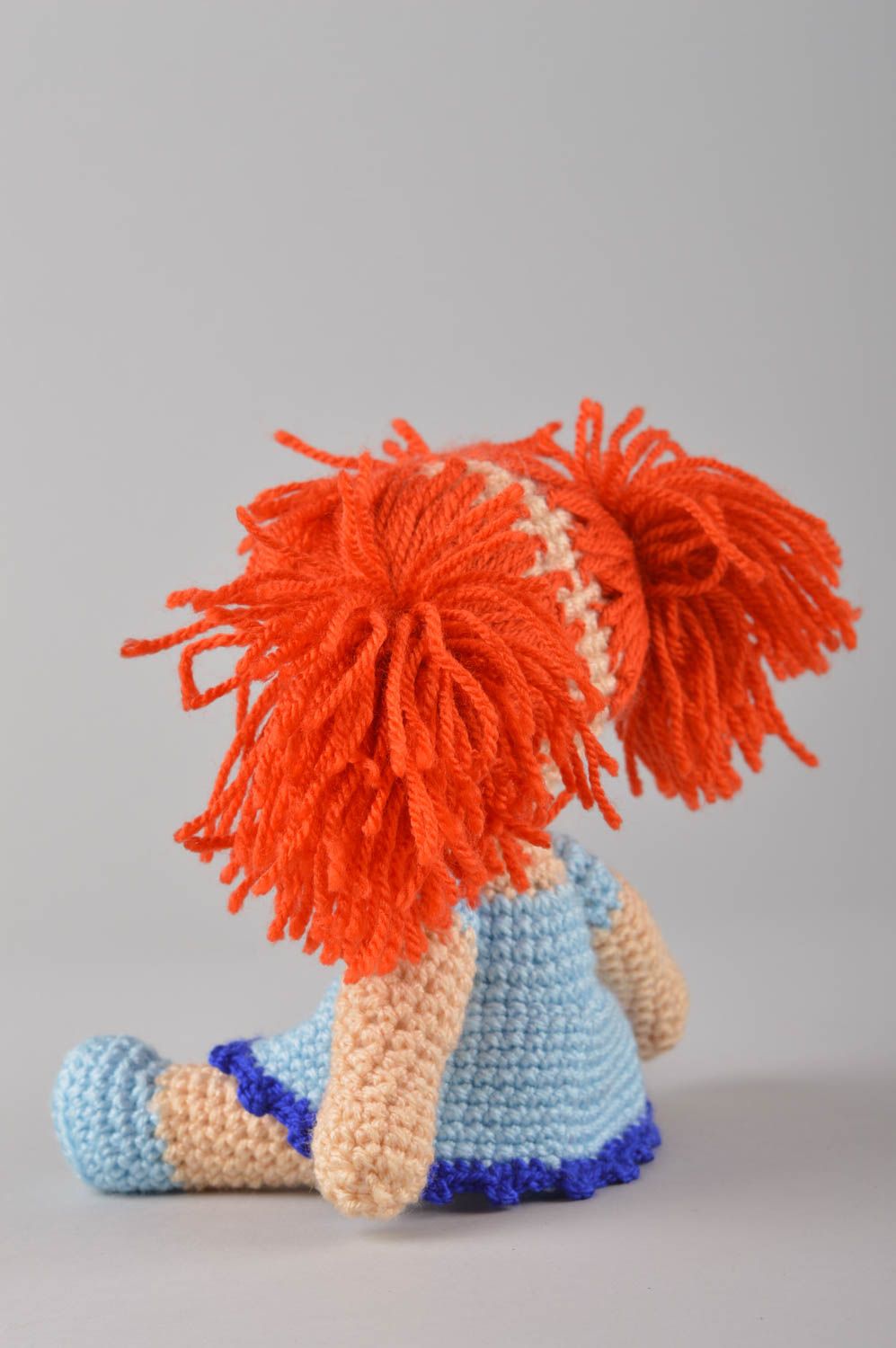 Handmade doll designer doll gift for baby crocheted doll nursery decor photo 2