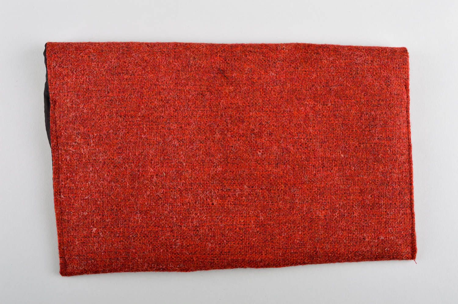 Rote Clutch Tasche handmade ausgefallene Tasche Damen Accessoire aus Leinen foto 4