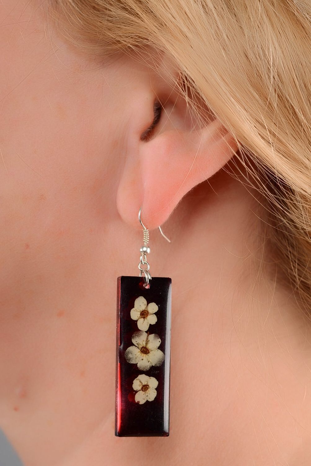 Acrylic earrings with Japanese motives photo 5