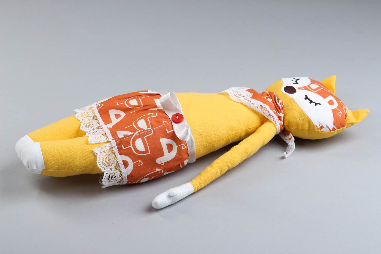 Kleines Kuscheltier handmade Geschenk Idee lustige Kleinkinder Spielzeug Fuchs foto 4