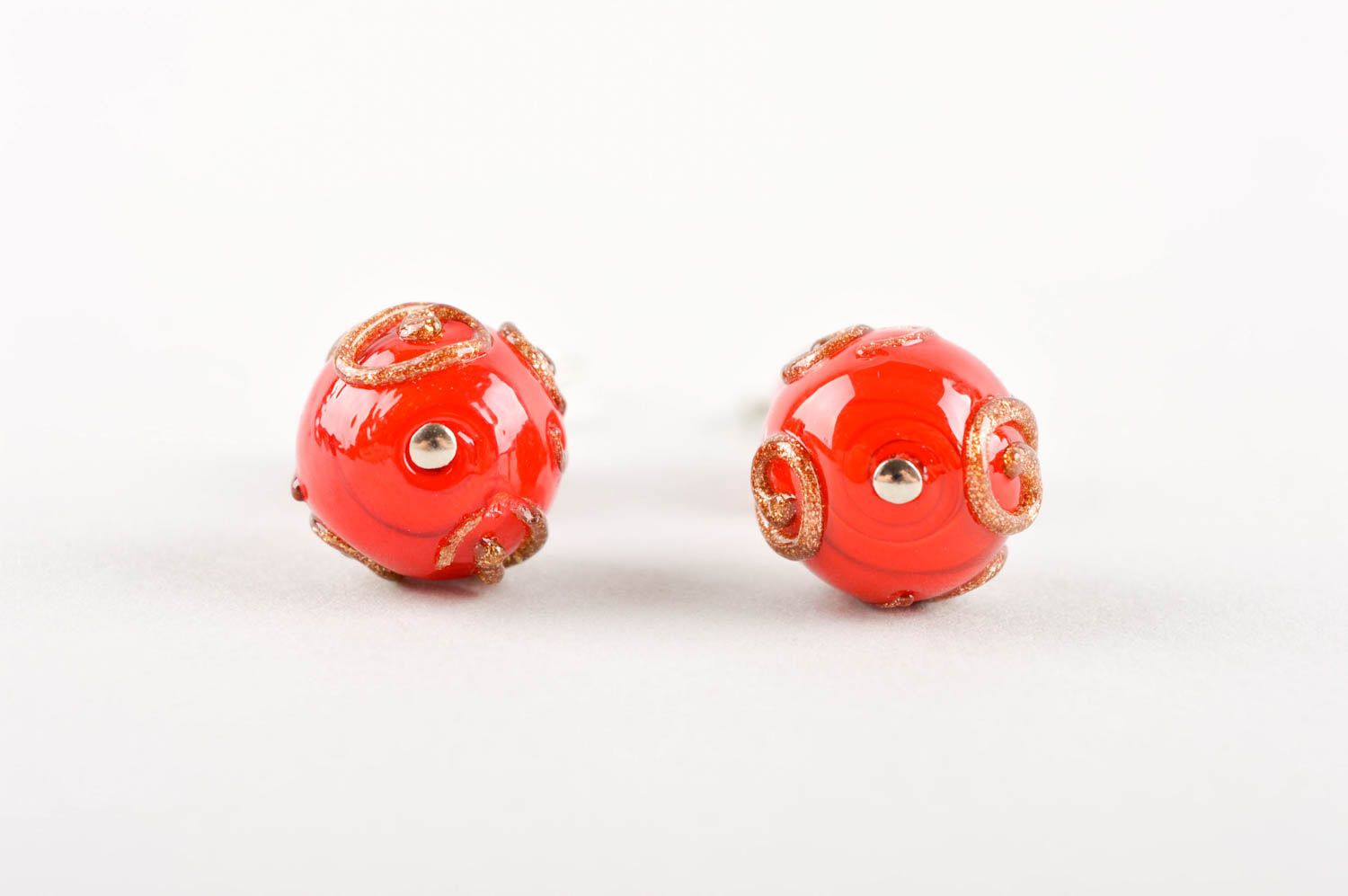 Rote Schmuck Ohrringe handmade Designer Schmuck Accessoire für Frauen originell foto 4