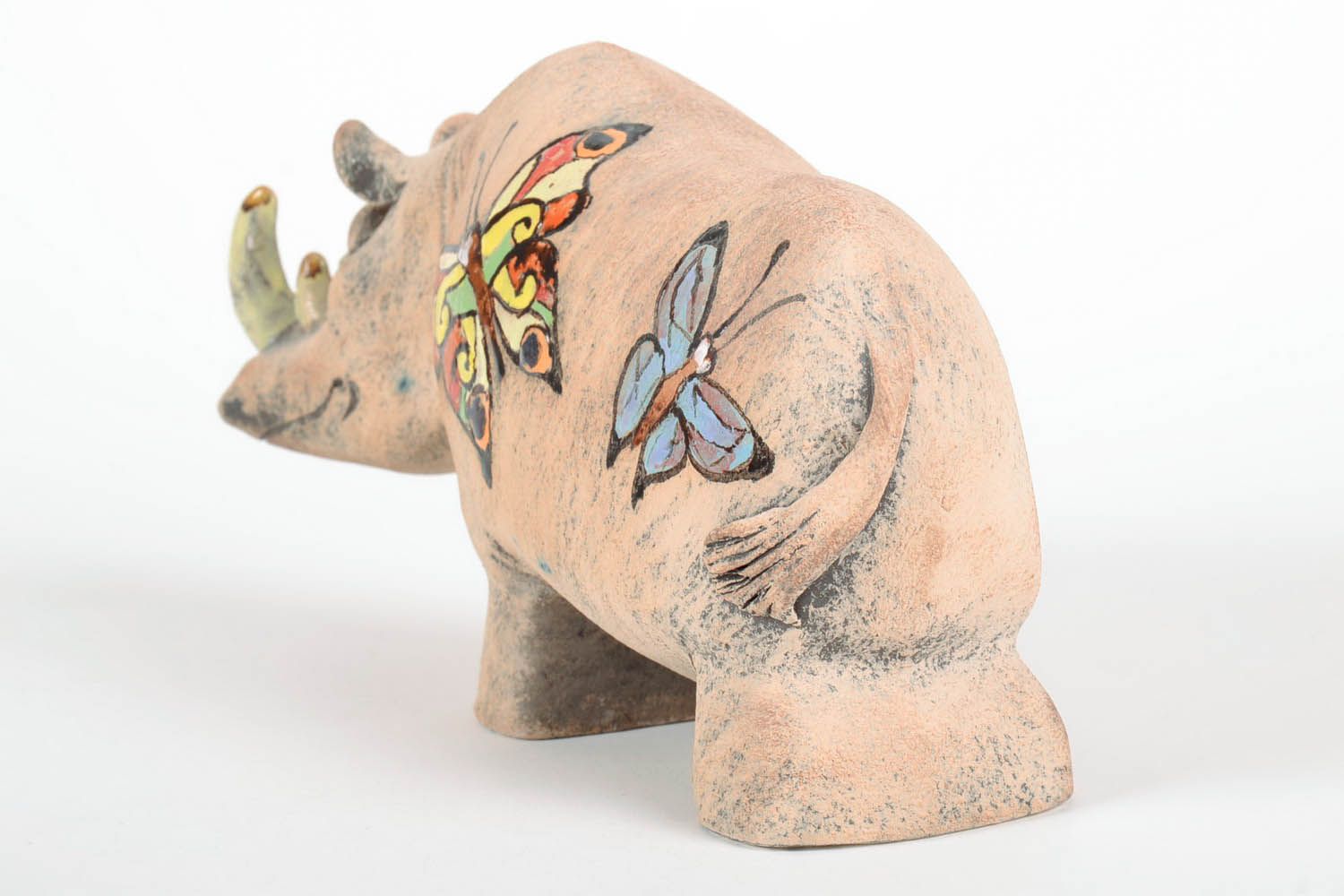 Figura cerámica Rinoceronte foto 3