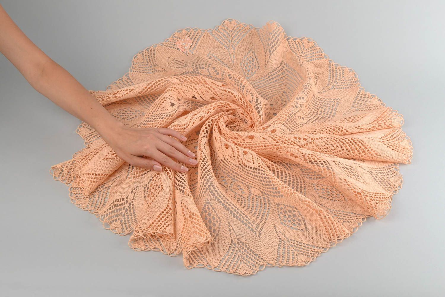 Mantel tejido de algodón artesanal elemento decorativo para casa regalo original foto 2