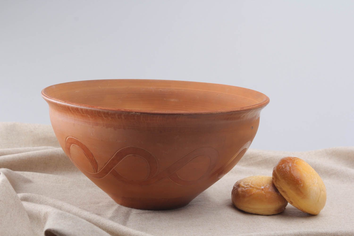 Tigela de argila feita à mão com tampa louça de cerâmica decorativa artesanal foto 1