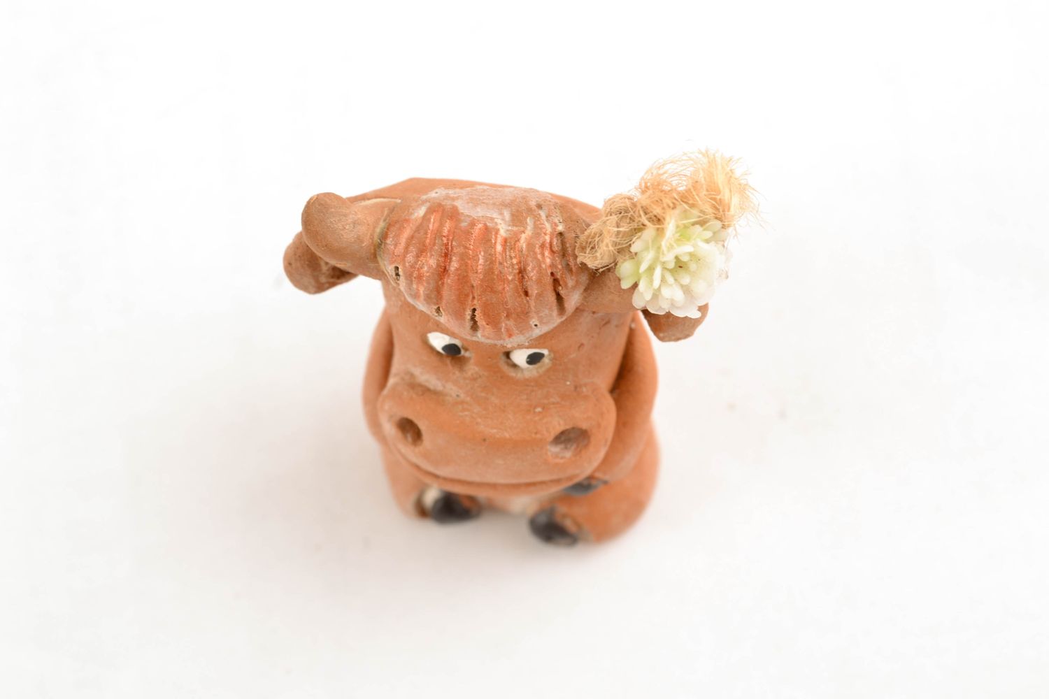Painted ceramic statuette of cow photo 3