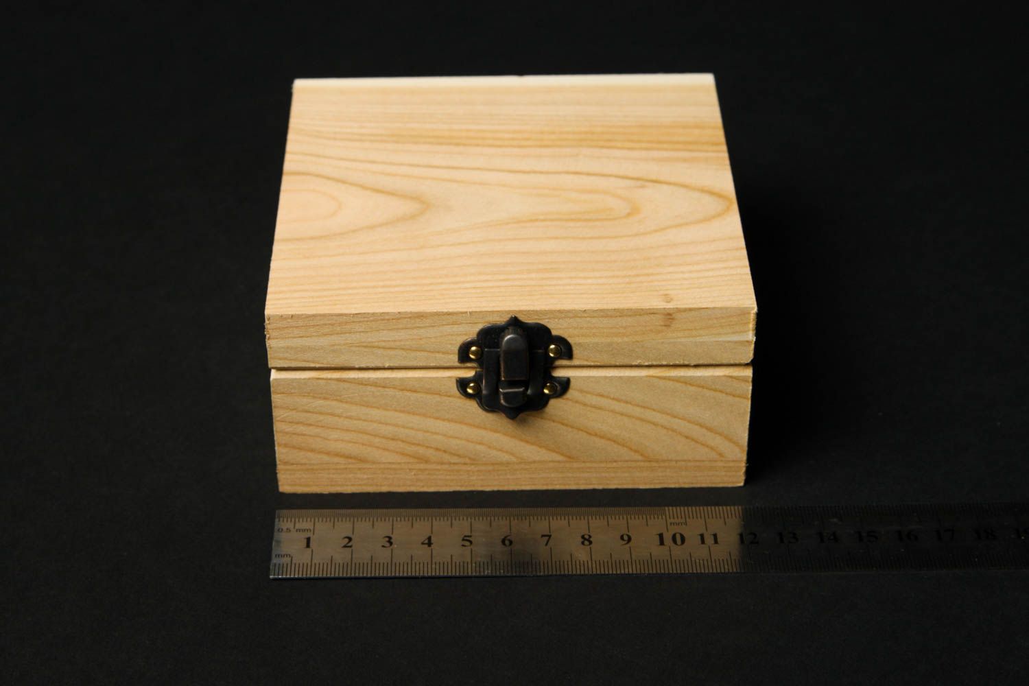 Boîte en bois faite main Coffret en bois carré à décorer Loisirs créatifs photo 2