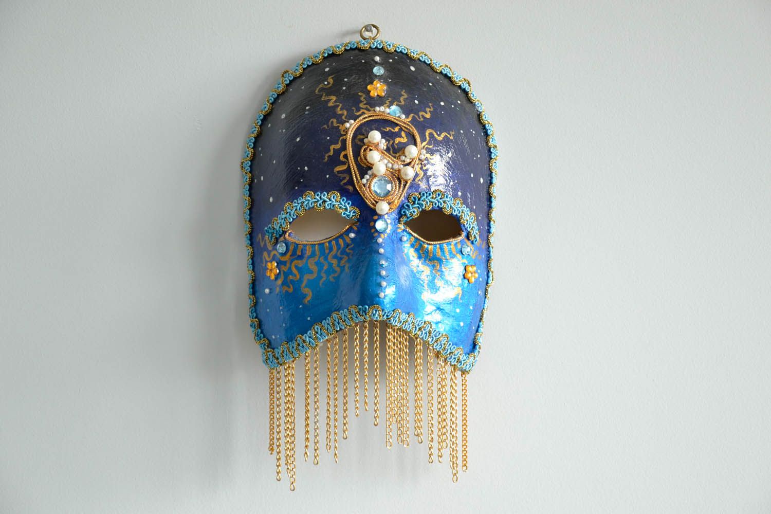 Maschera di carnevale decorativa fatta a mano in gesso decorazione da parete  foto 5