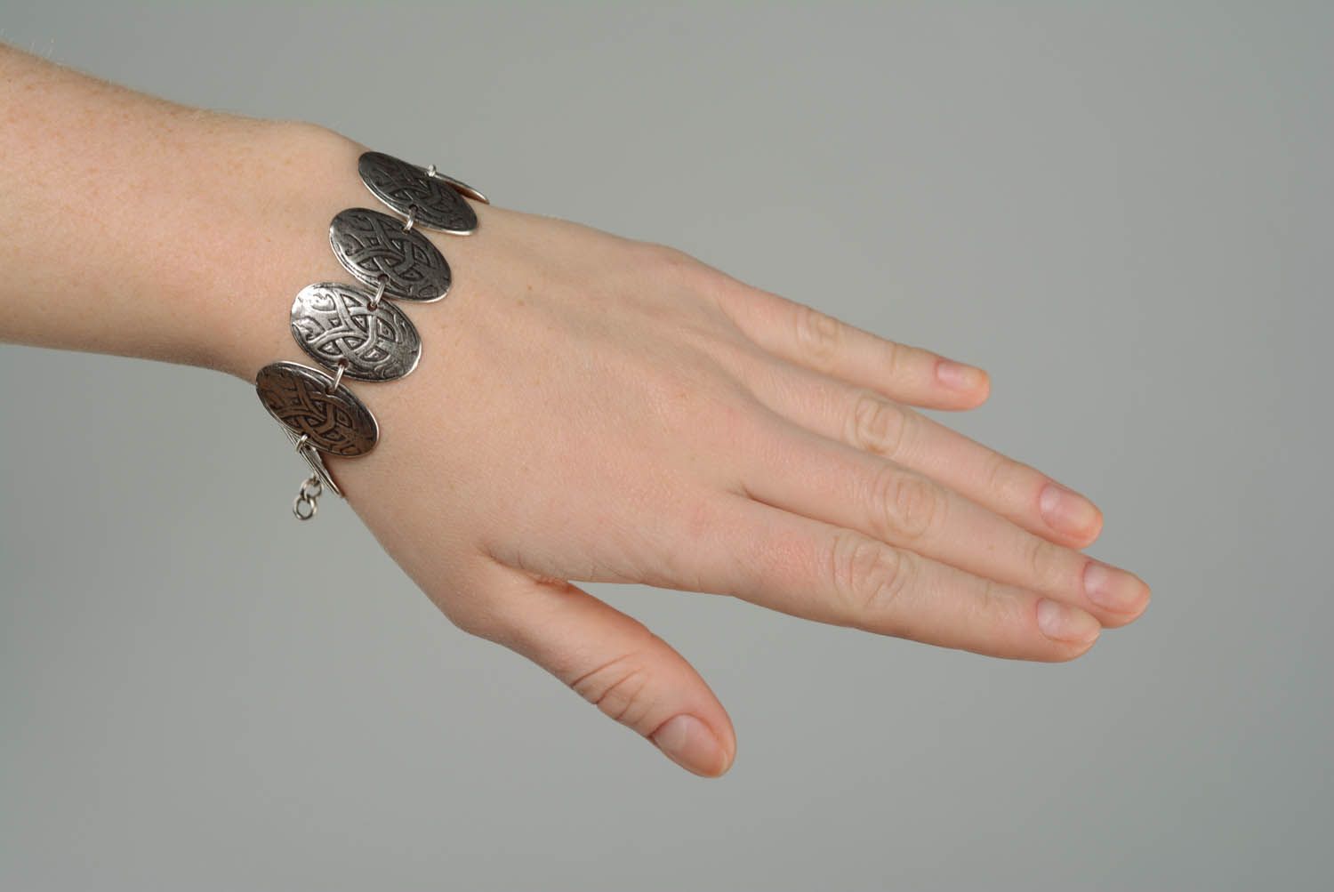 Bracelete de metal pulseiras femininas de metal foto 5