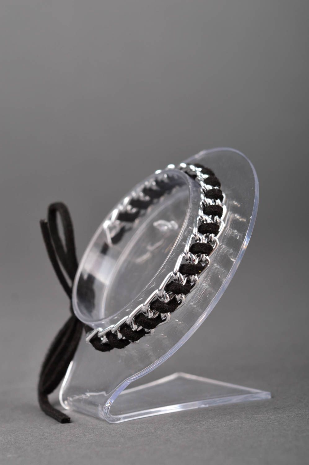 Pulsera artesanal con cordón de gamuza accesorio para mujer regalo original foto 2
