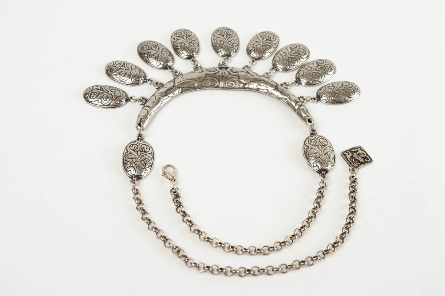 Schmuck handgemacht Damen Collier Halskette mit Anhänger Metall Schmuck Anhänger foto 5