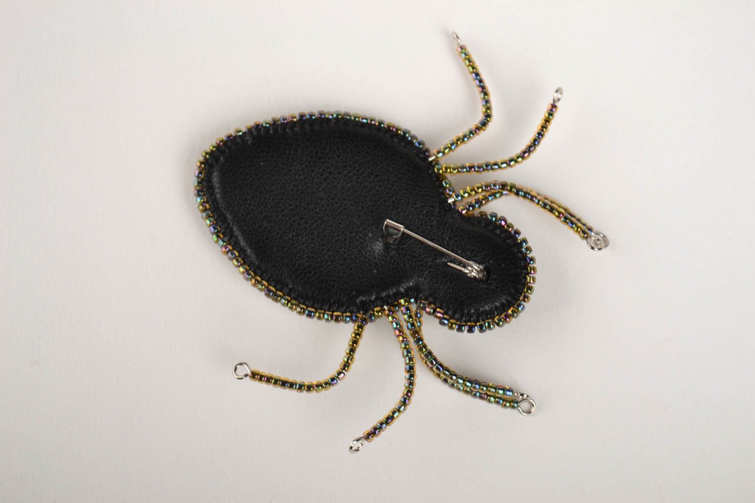 Broche araignée Bijou fait main perles de rocaille Accessoire femme design photo 2