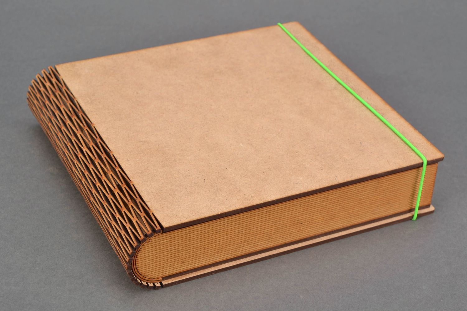 Boîte en bois brut faite main serviettage en forme de livre photo 1