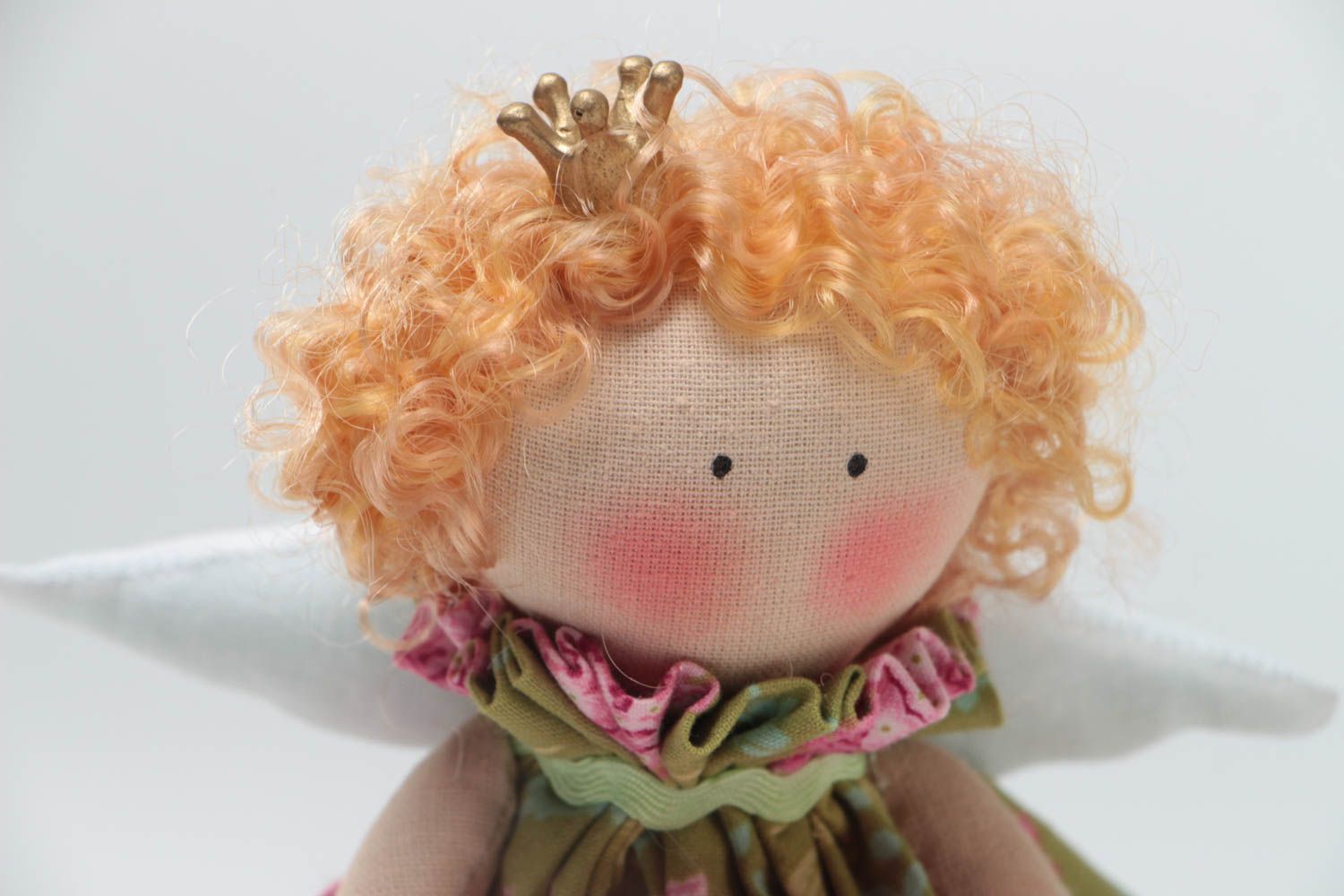 Handgemachte textile künstlerische Puppe Engel in Form vom Engel für Kinder foto 3