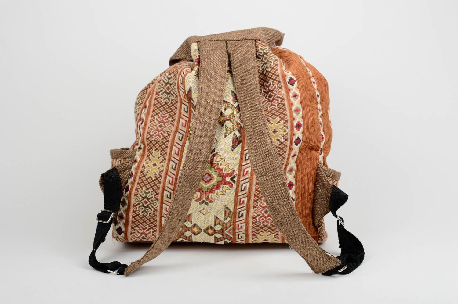 Женский рюкзак ручной работы рюкзак из ткани сумка рюкзак в виде мешка фото 4