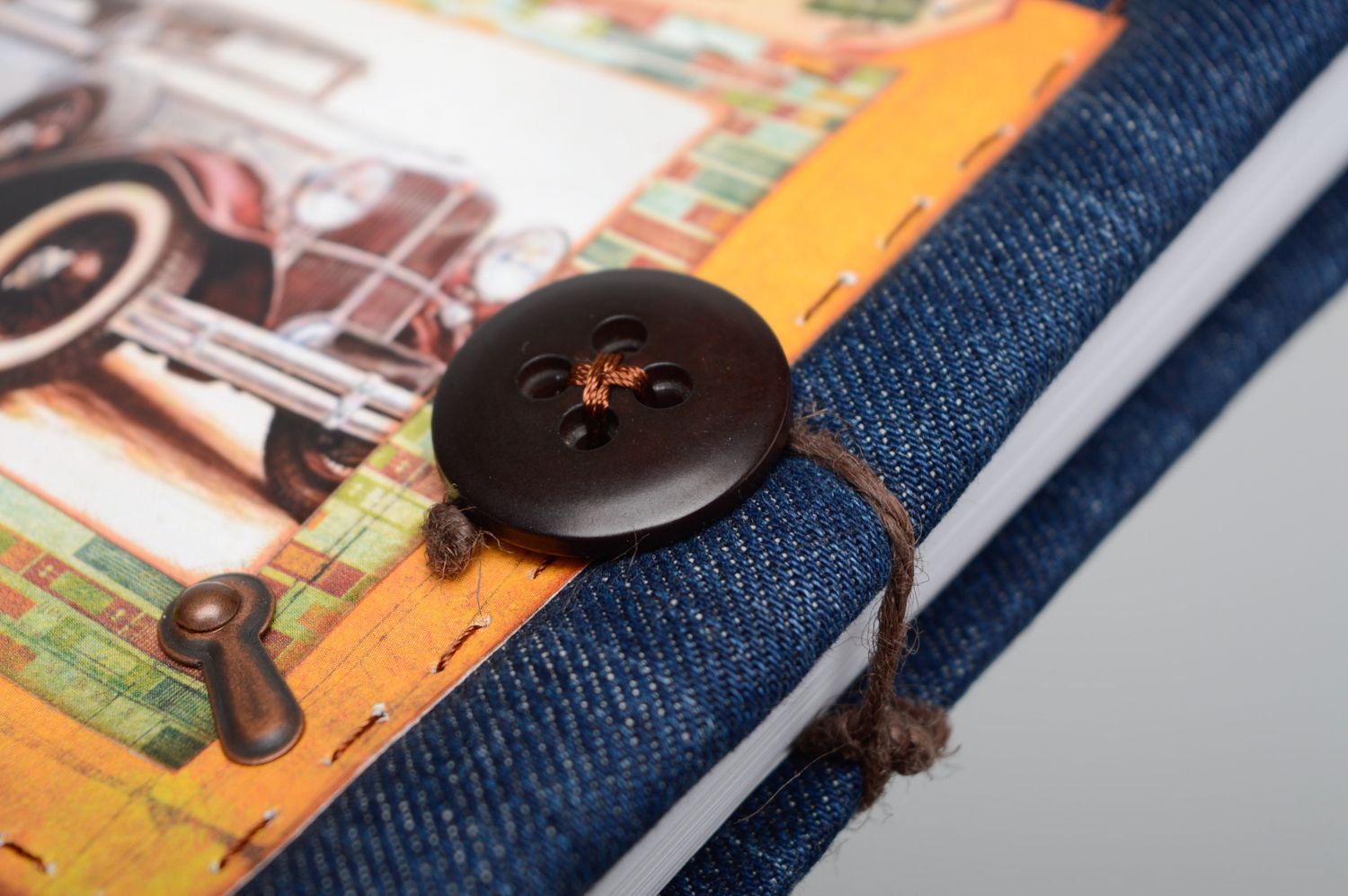 Unusual notebook with soft denim cover photo 4