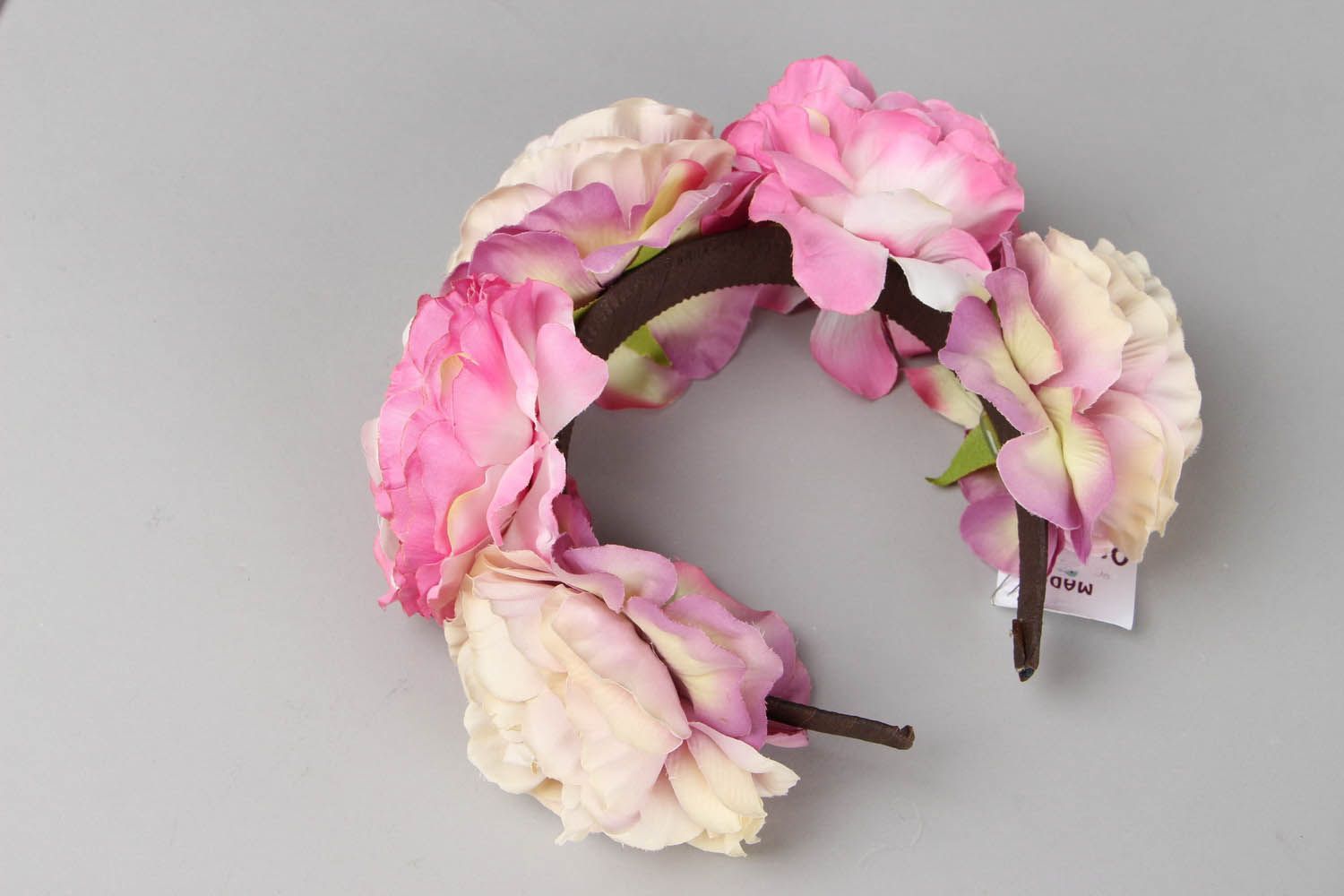 Hairband with fabric roses photo 3