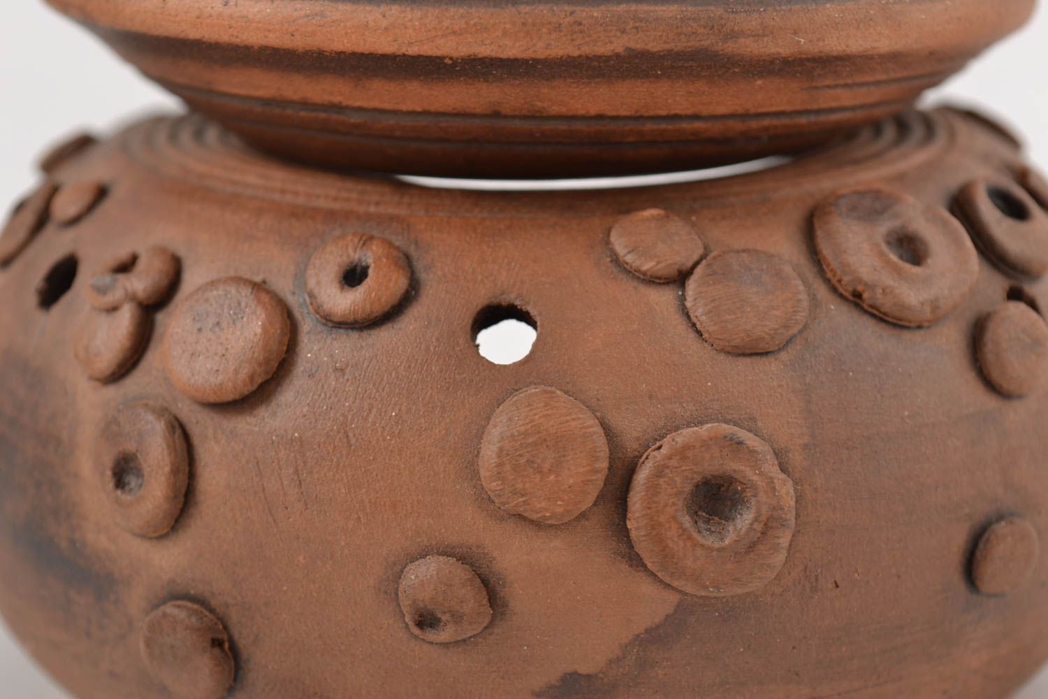 Handmade Deko Kerzenhalter Teelichthalter aus Ton Kerzenhalter Keramik exklusiv foto 10