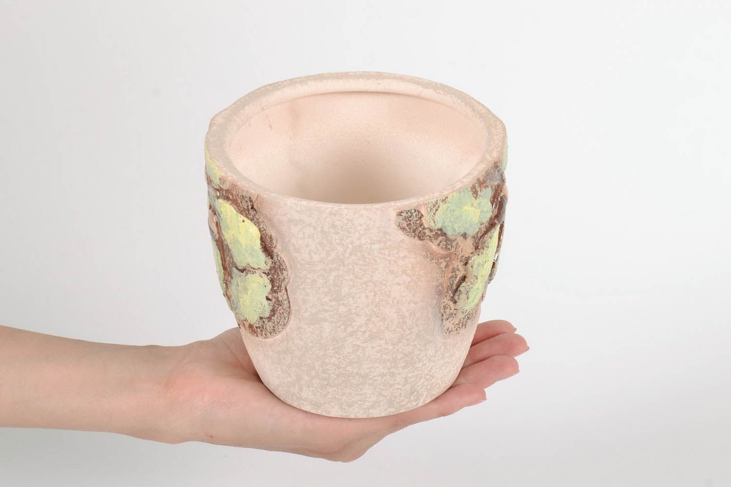 Pot de fleurs en céramique avec soucoupe photo 5