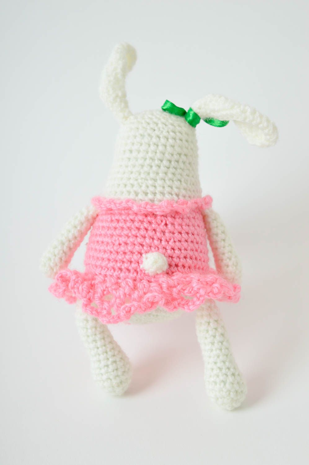 Bunny toy handmade crocheted toy for children stuffed toys hand-crocheted toys photo 4