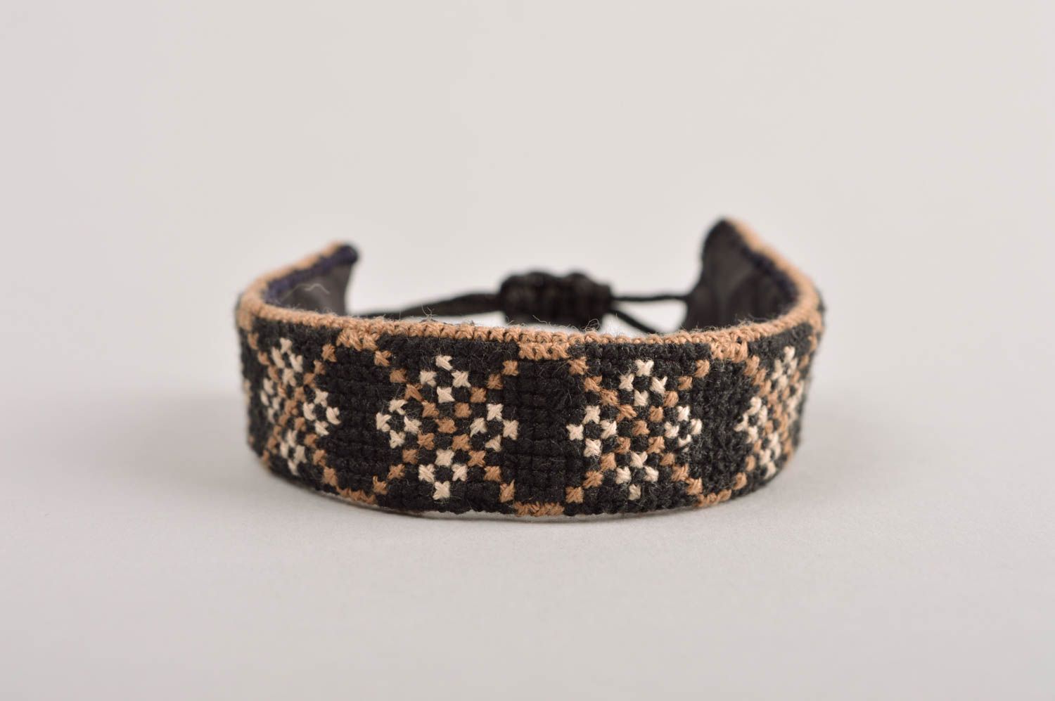 Stylish handmade fabric bracelet wrist bracelet designs textile jewelry photo 3