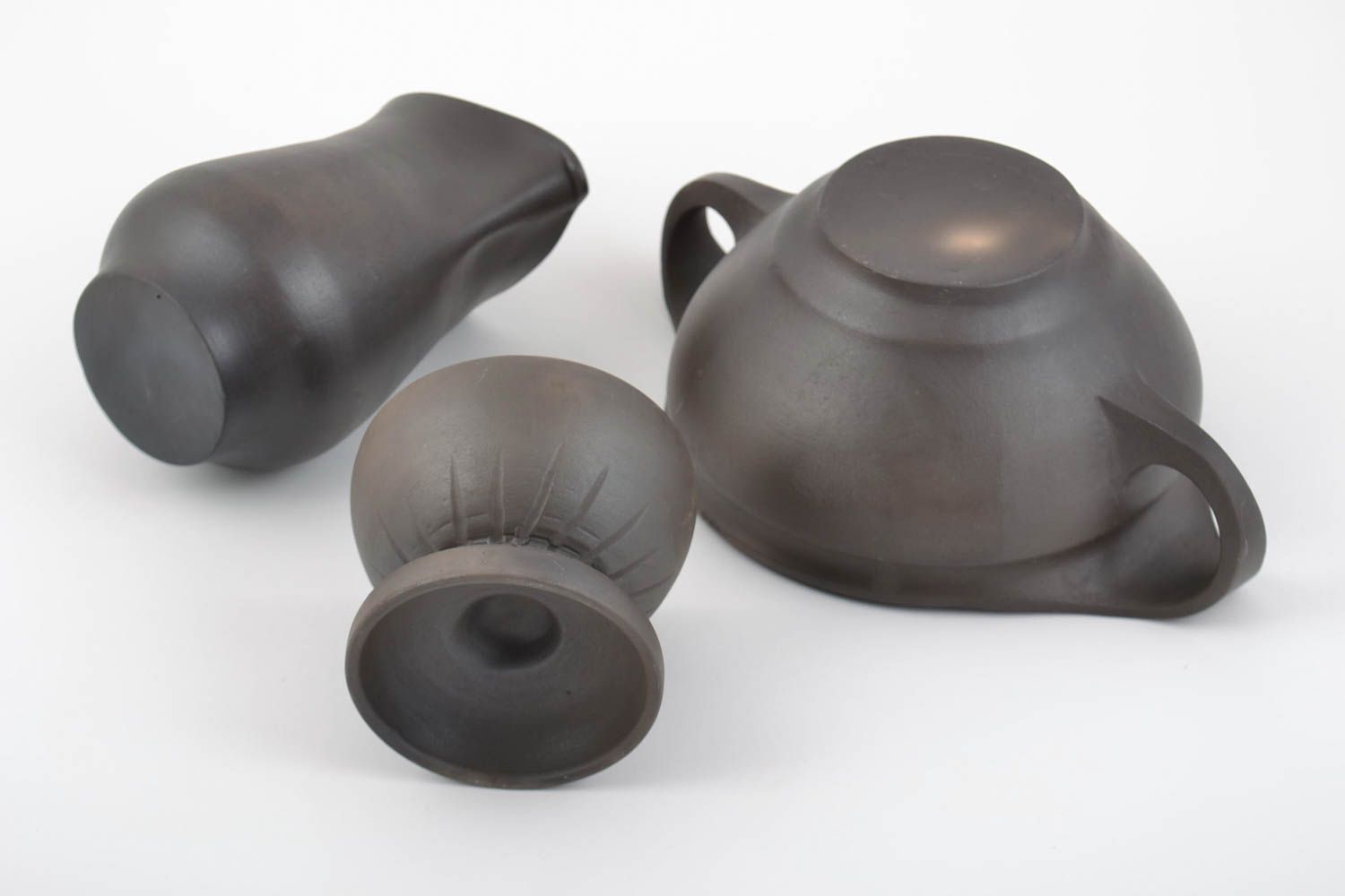 25 oz ceramic pitcher with two ceramic bowls of 30 oz and 10 oz 4,1 lb photo 3