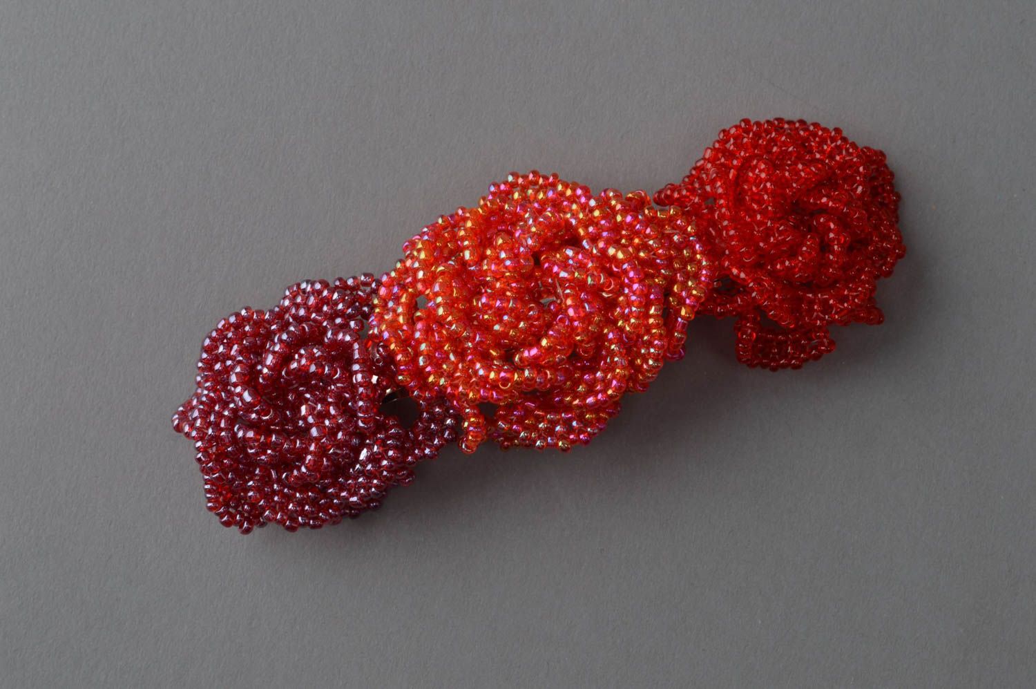 Handmade beautiful hair clip beaded unusual hair accessory cute present photo 2