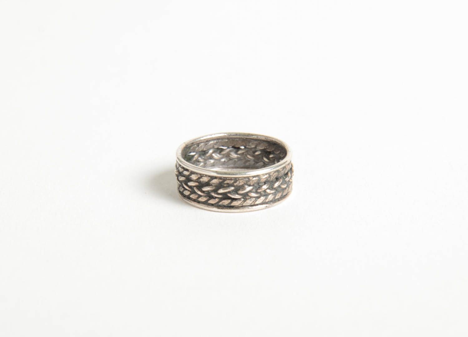 Unusual handmade silver ring metal ring beautiful jewellery gift ideas photo 4