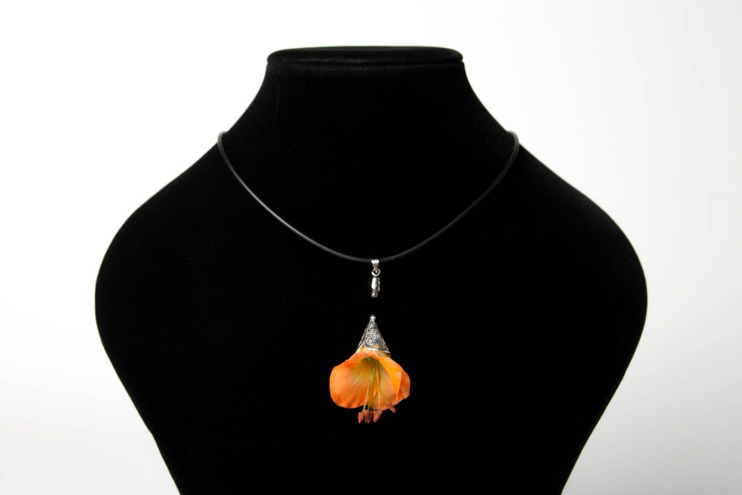 Handmade pendant designer pendant for girl clay pendant unusual gift ideas photo 1