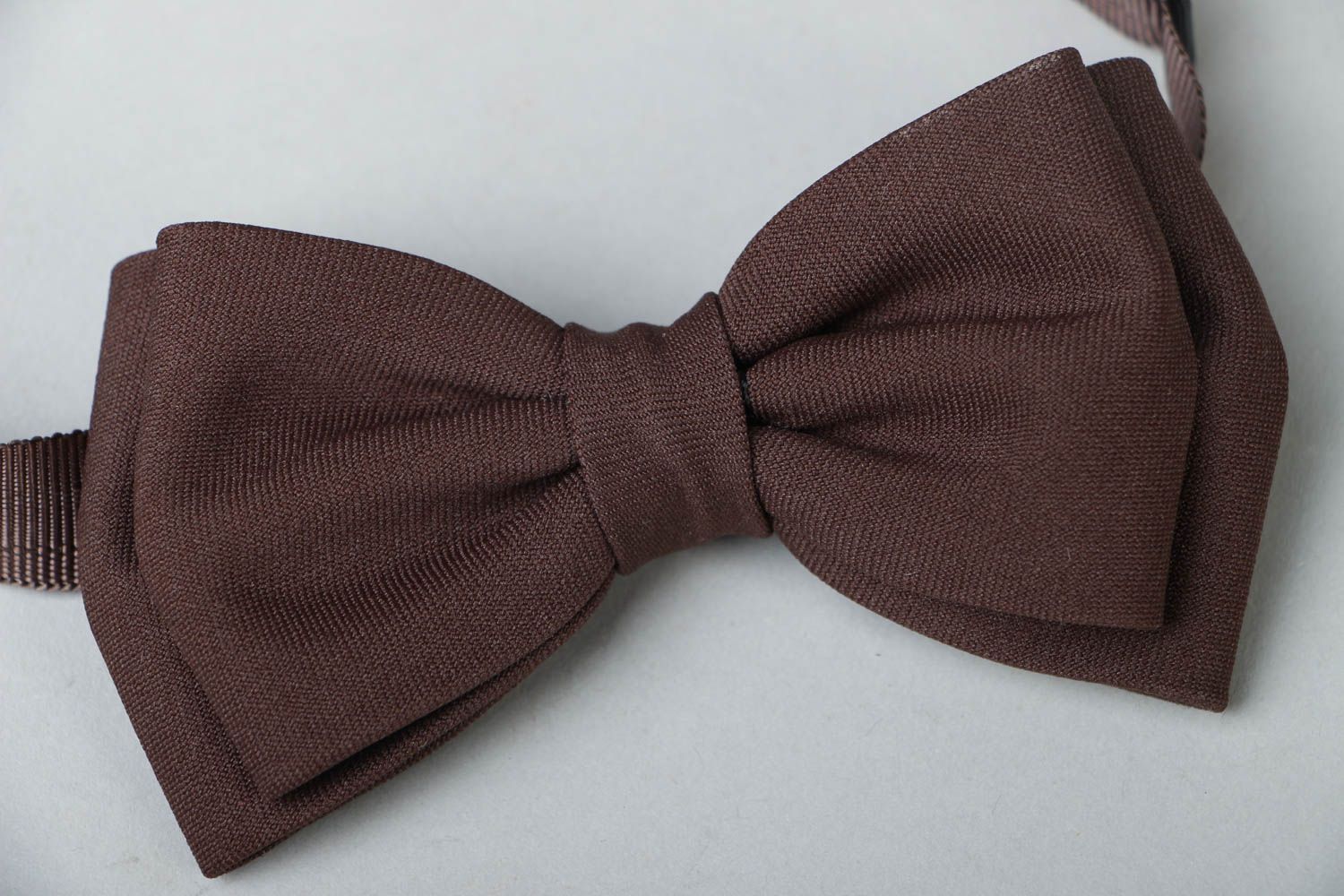 Fabric bow tie Chocolate photo 2
