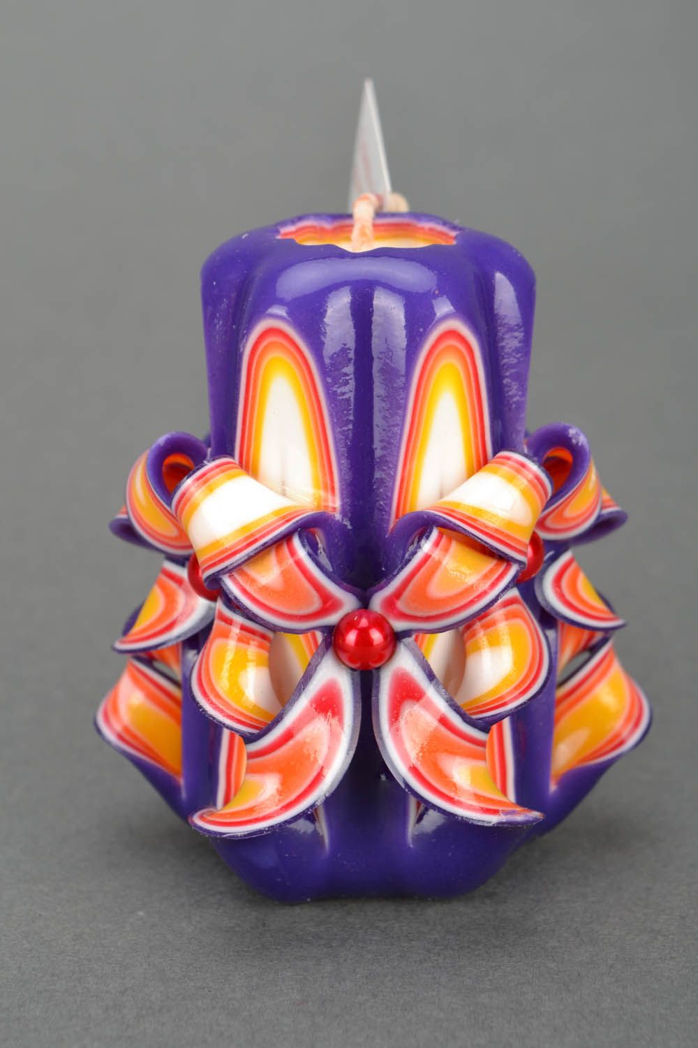 Bright carved candle  photo 3