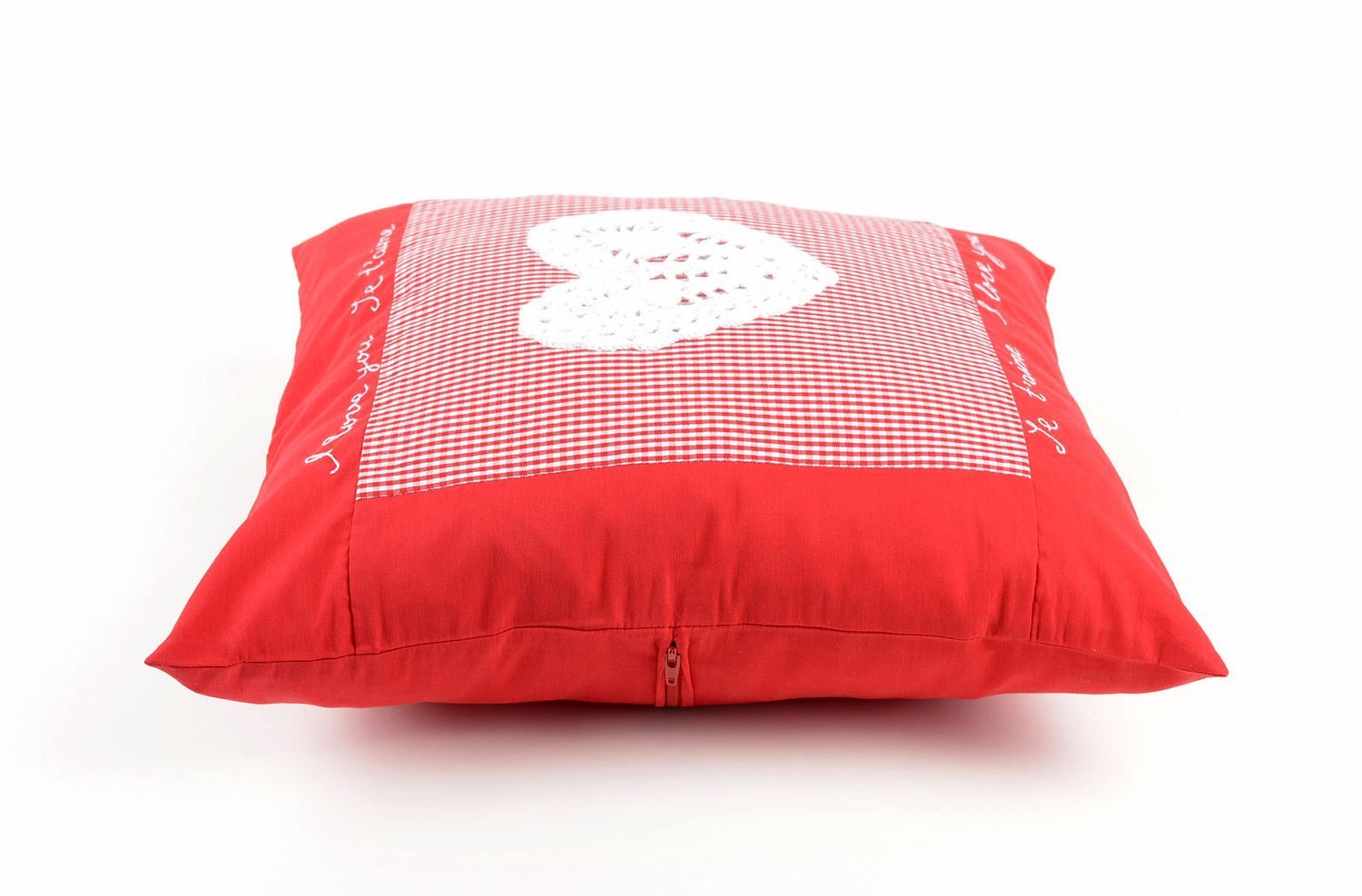 Подушка для сна подарок ручной работы красная креативный подарок любимому фото 3