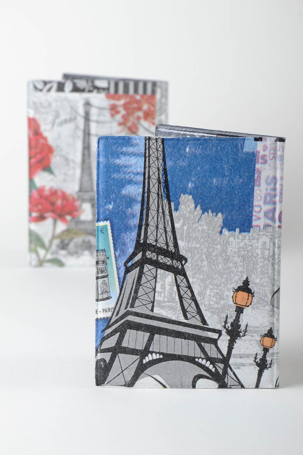 set of handmade passport covers stylish accessories for documents 2 pieces photo 5
