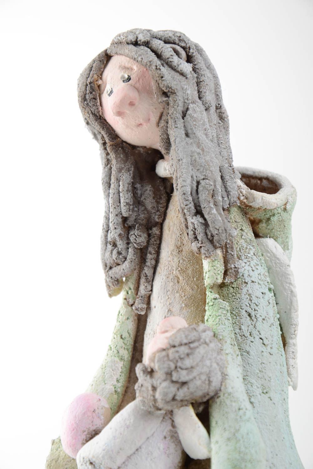 Engel Figur handmade Deko Figur Dekoideen Wohnzimmer Geschenke für Mama foto 5