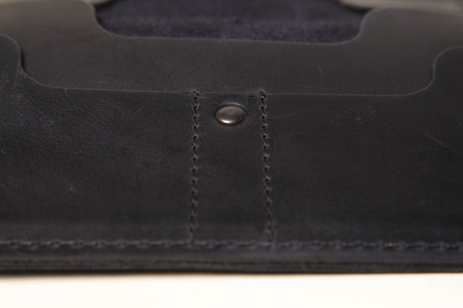 Мужское портмоне хэнд мейд кожаный кошелек черный аксессуар для мужчин фото 5
