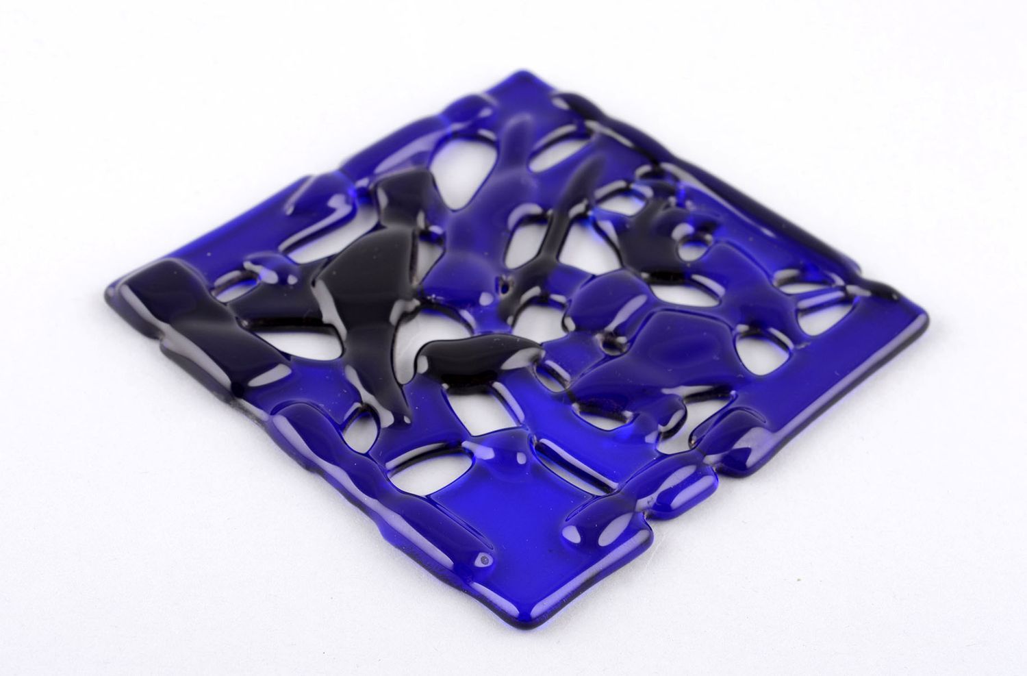 Figura de cristal de color azul artesanal decoración de interior regalo original foto 4