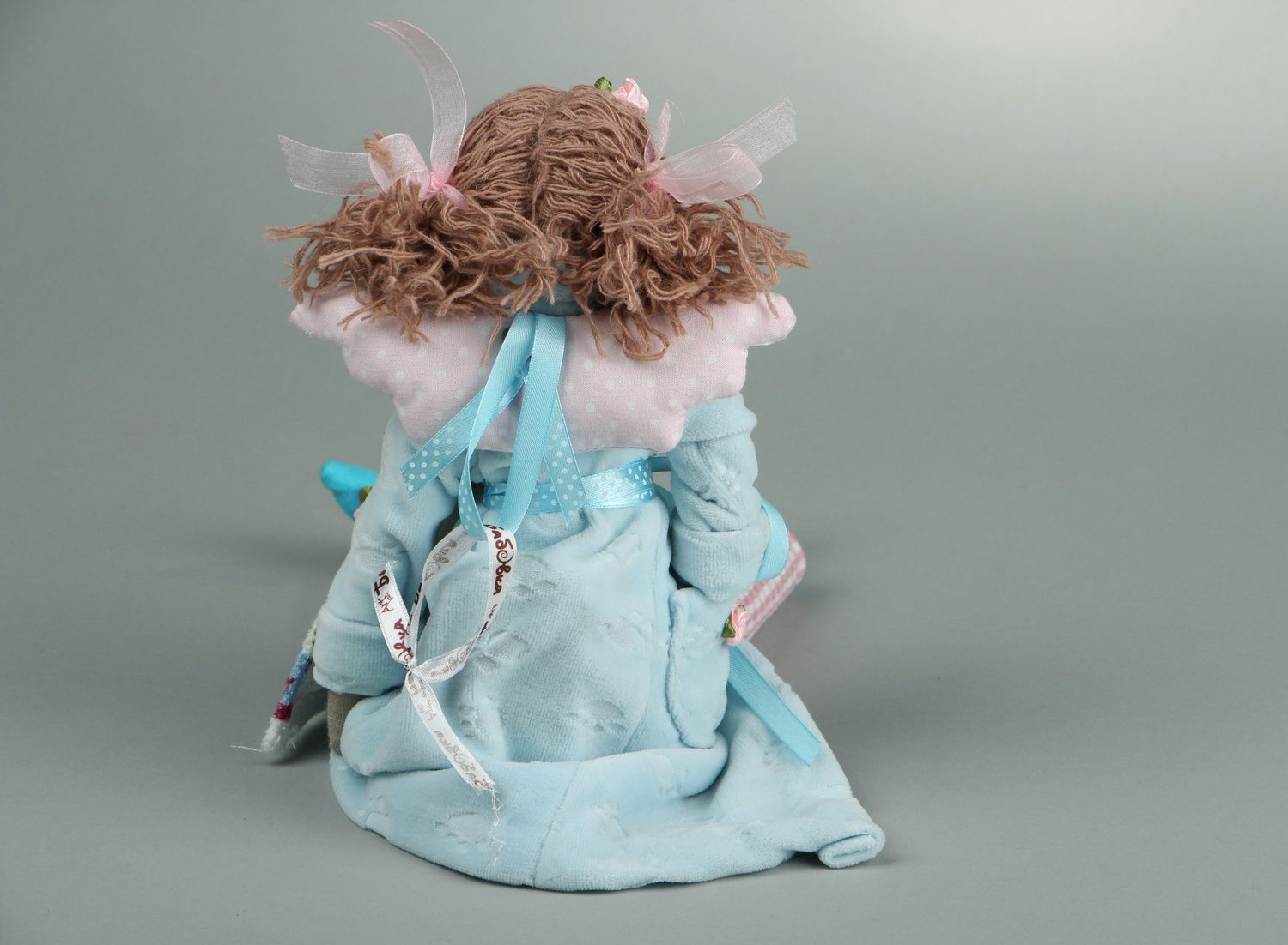 Кукла мягкая из натуральных материалов Ангел фото 4
