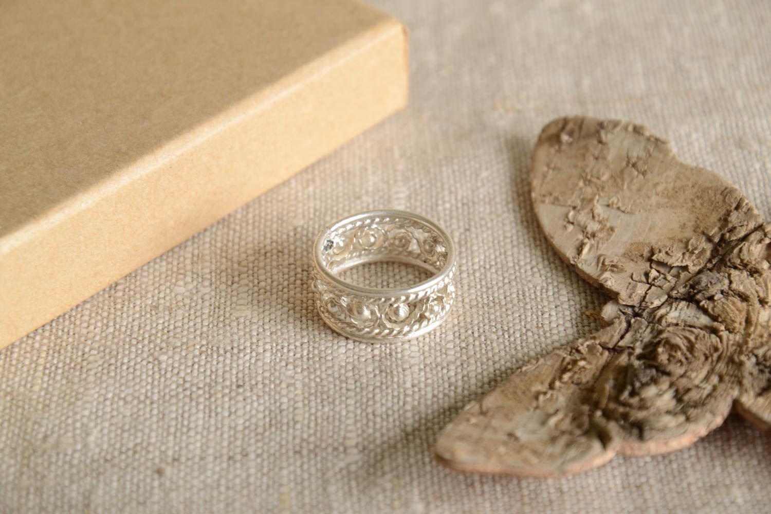 Handmade Schmuck Ring aus Silber Damen Modeschmuck Accessoire für Frauen schön foto 1