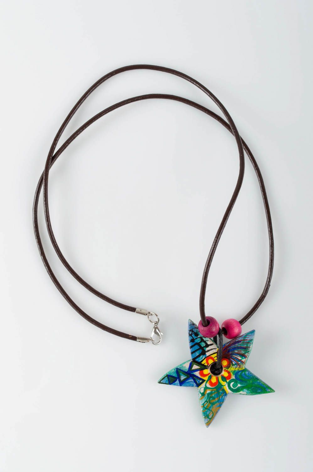 Beautiful handmade ceramic neck pendant fashion tips designer accessories photo 2